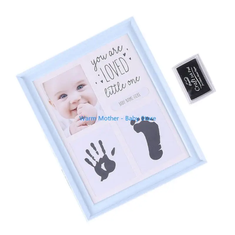 

Infant Photo Frame Footprint Picture Frame Baby Handprint PVC Photo Frame Birthday Gift Shower Party Supplies 57QE