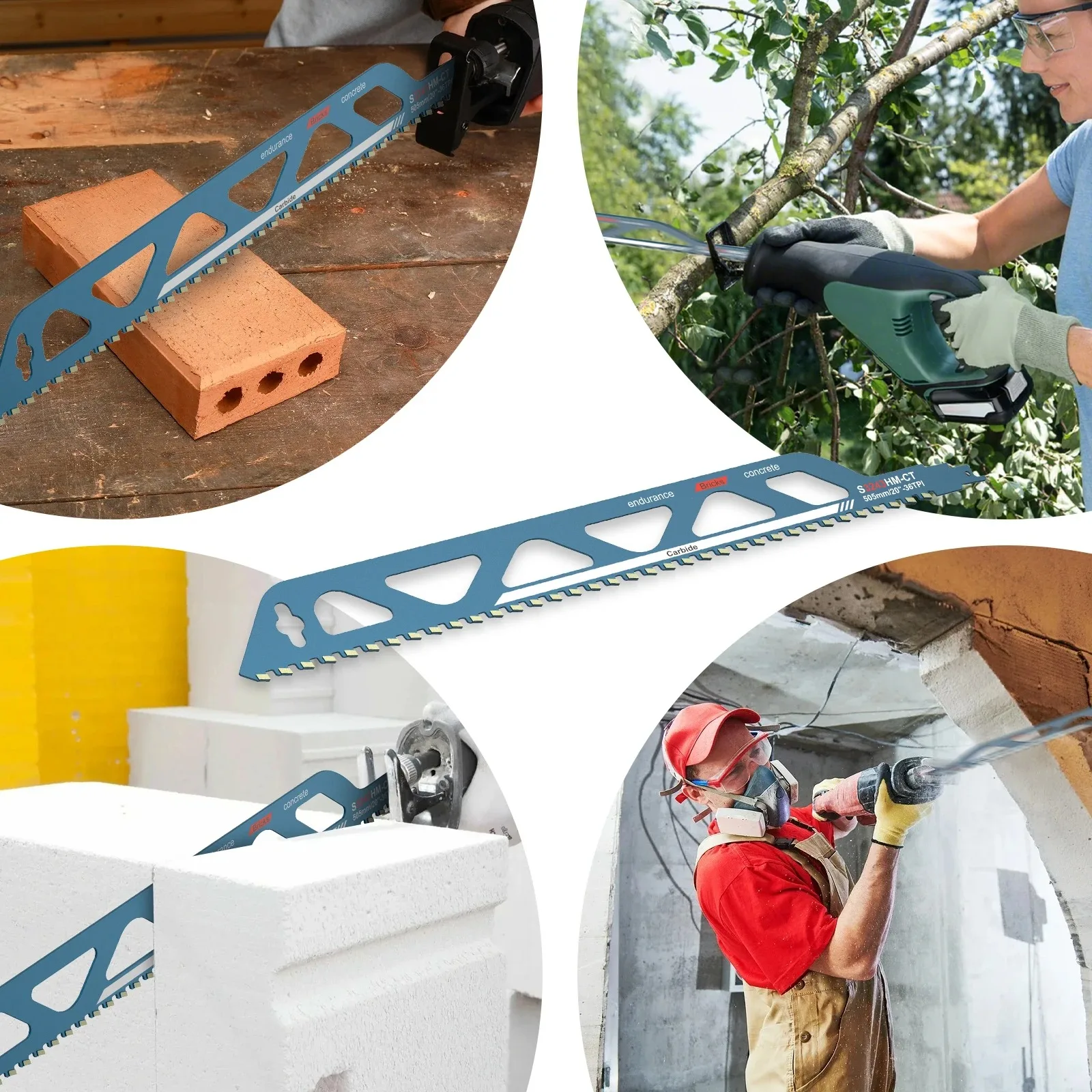 الترددية المنشار بليد 10/12/18/20in العالمي قطع Recip Sabre المنشار شفرة البناء شفرة القطع للوحات الاسمنت المركبة