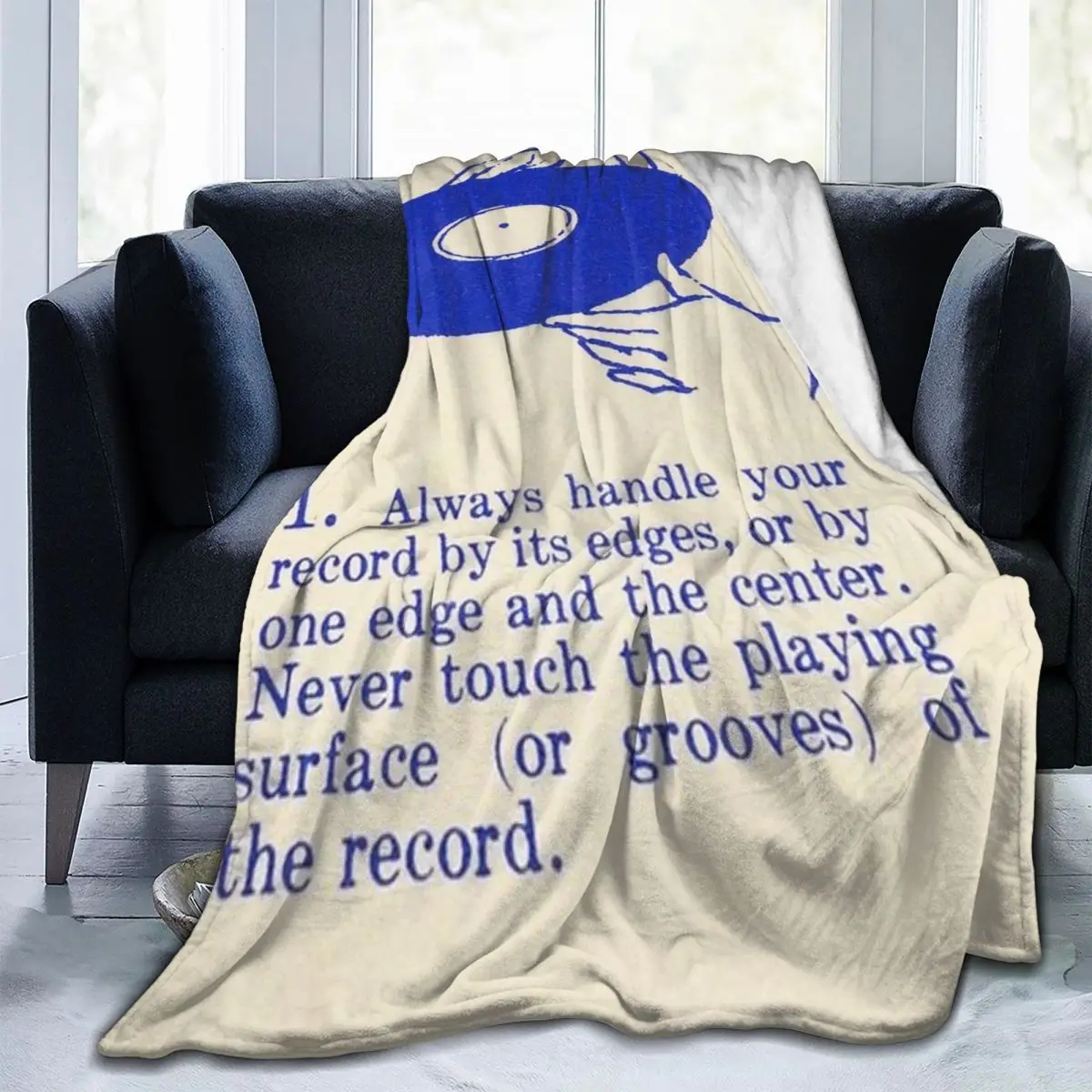 

Throw Blanket Blue Viny Micro Fleece Blanket Four Sizes Retro Portable Suitable For Sofa Nice Gift