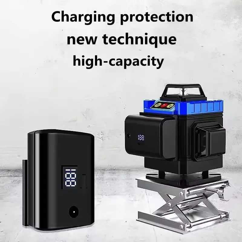 جديد 3.7 فولت-4.2 فولت 13600 مللي أمبير قابلة للشحن مستوى الليزر متر شاحن بطارية بطارية رقمية 8/12 خط/16 خط مستوى ليزر أخضر قوي