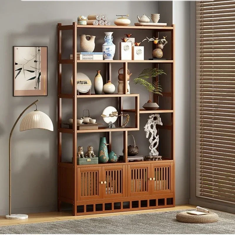 Factory direct sale Minimalist Bogu Rack Chinese Tea Cabinet Storage Rack Nanzhu Tea Set Storage Rack Tea Shelf Display Rack