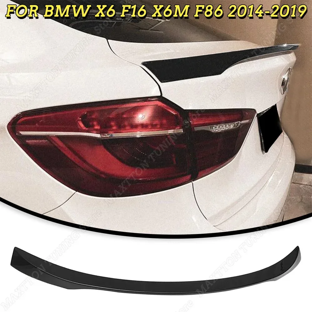 

Car Rear Bumper Lip Roof Trunk Spoiler Wing For BMW X6 F16 X6M F86 30d 40i M50i M50d 2014-2019 Gloss Black Body Kit Accessories