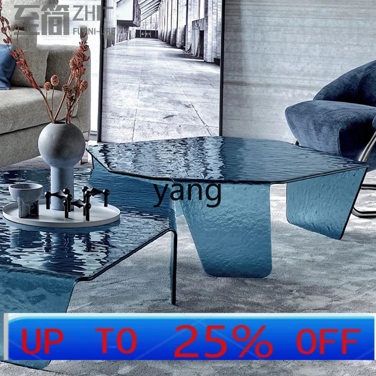 

LH Fashion Irregular Transparent Acrylic Tea Table Model Room Art Tea Table