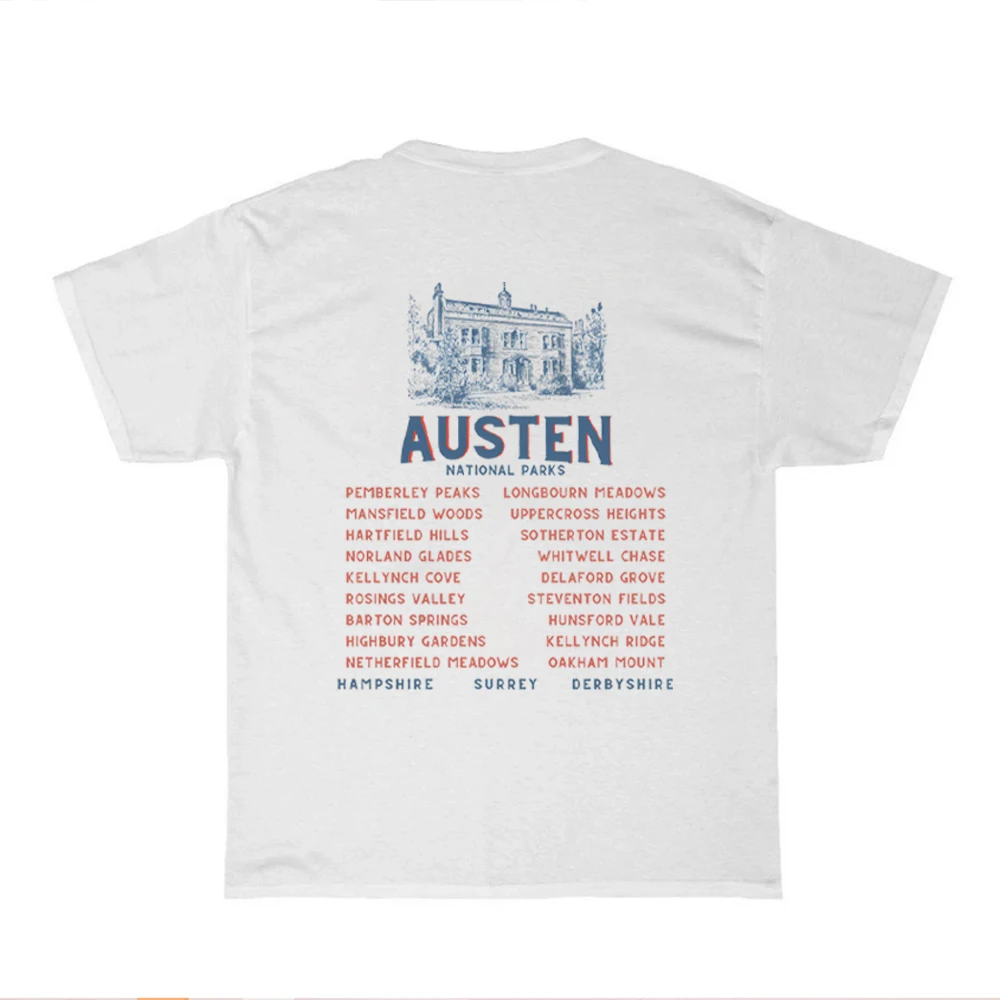 Jane Austen Shirt National Park Shirt Pride and Prejudice Shirts Jane Austen Gifts Pemberley Booklover Shirt Bookish Merch