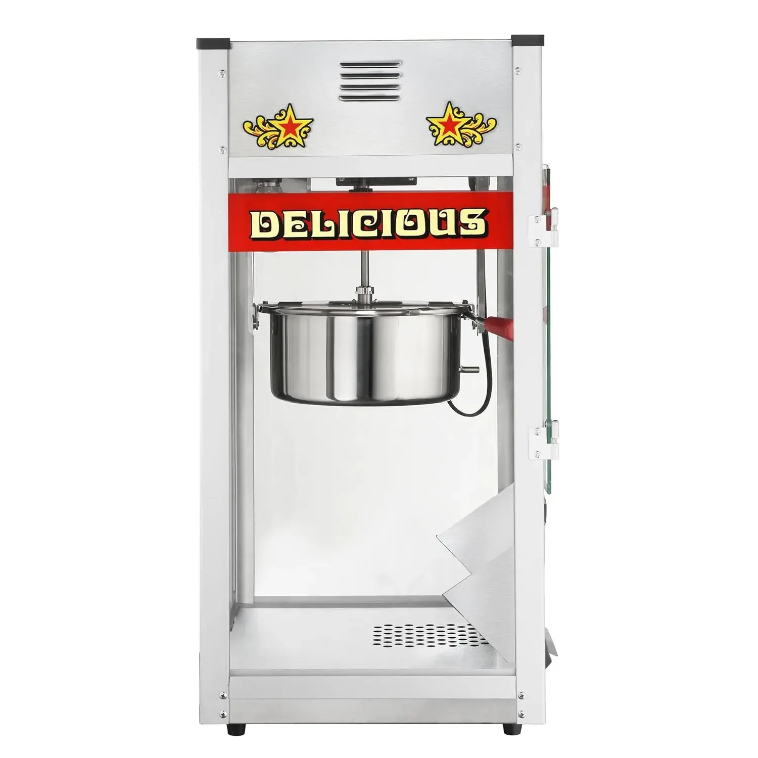 Popcorn Machine - 12oz Stainless-Steel Kettle, Reject Kernel Tray, Warming Light, and Accessories