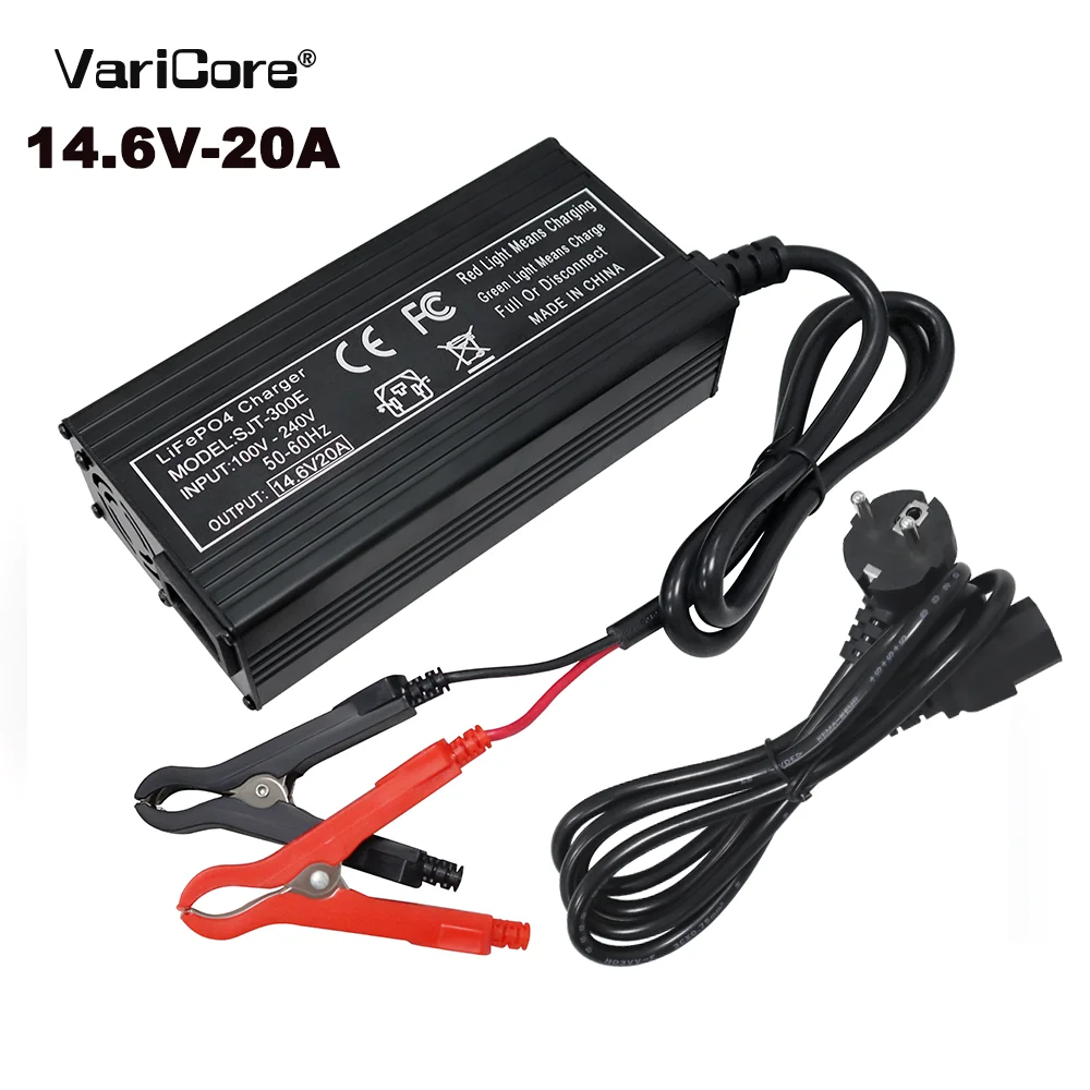 

VariCore 14.6V 20A Alligator clip Smart Lifepo4 Battery Charger
