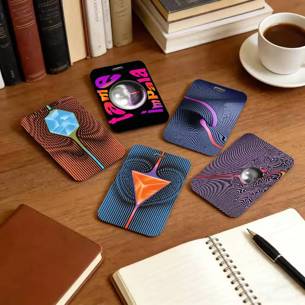 Cool Hot Popular Music Band TameS I-Impala Card Holder Transportation Work Permit Cards ID Student Meal Card case