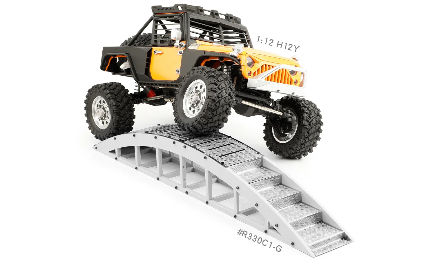AJRC 1/12 simulation roadblock single-sided bridge cross axis arch bridge H12Y MN82 MN-300 MN128