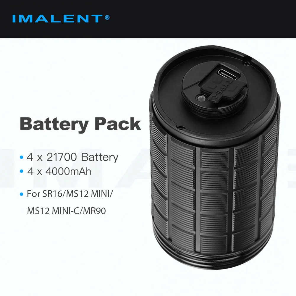 Bateria Imalent para Mini Lanterna MS12, 4x4000mAh, 21700
