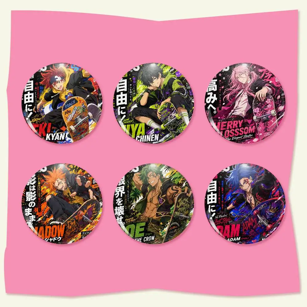 SK8 the Infinity Art Badges Button Round Creative Pin Brooch Badge Bag Decor Accessories Fans Collect Friends Gifts
