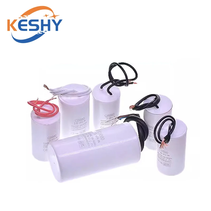 CBB60 Motor Run Capacitor 450V 3UF 4UF 5UF 6UF 8UF 10UF 12UF 14UF 16UF 18UF 20UF 25UF 100UF Start Water Pump Washer Air Pump