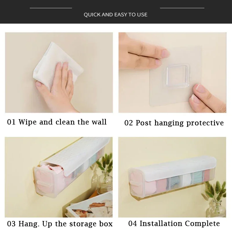 Wall Hanging Transparent Underwear Panties Storage Box Socks Storage Box Closet Organizer Bedroom Storage Organizer
