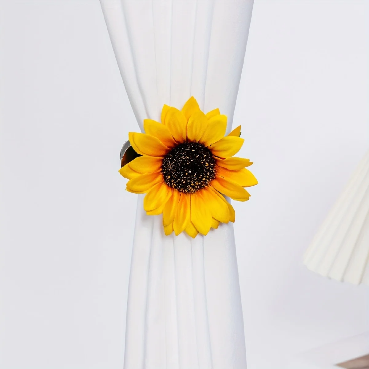 1pc Sunflower Decorative Curtain Tiebacks, Door Curtain Café Curtain Decorative Clips, Sheer Curtain Clips, Practical