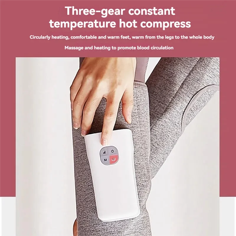 

AB08-Массаж ног, воздушный компрессионный массажер с подогревом, беспроводной массажер для ног для кровообращения и облегчения боли, массажер для икр, 2 шт.