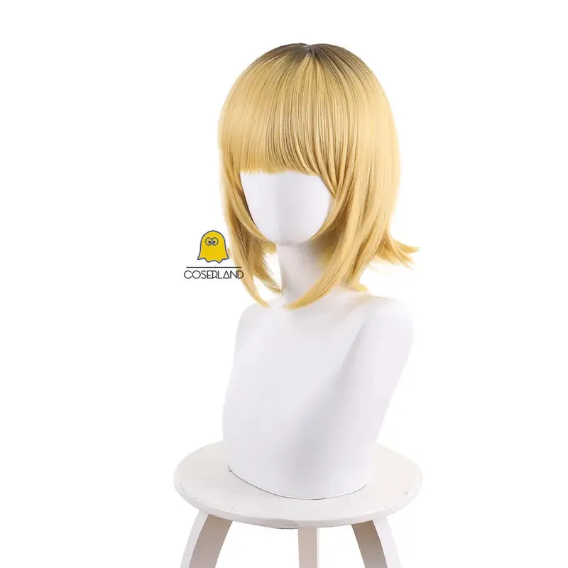 Mem-Cho شعر مستعار تأثيري أنيمي Oshi No Ko Me-san قصيرة شقراء شعر أسود قرون الشيطان B-Komachi النساء ملحق هالوين الدعائم الطرف