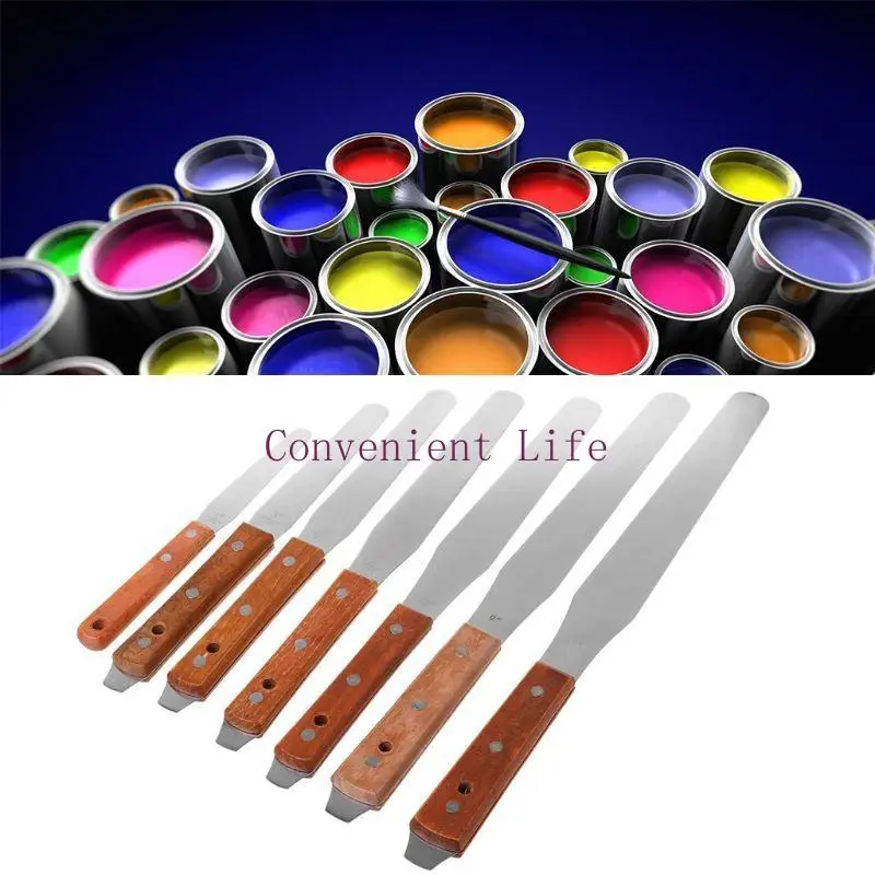 

L1EE Stainless Steel Inking Paint Mixing Knife Draw Spatula Scrape Texture Scrap