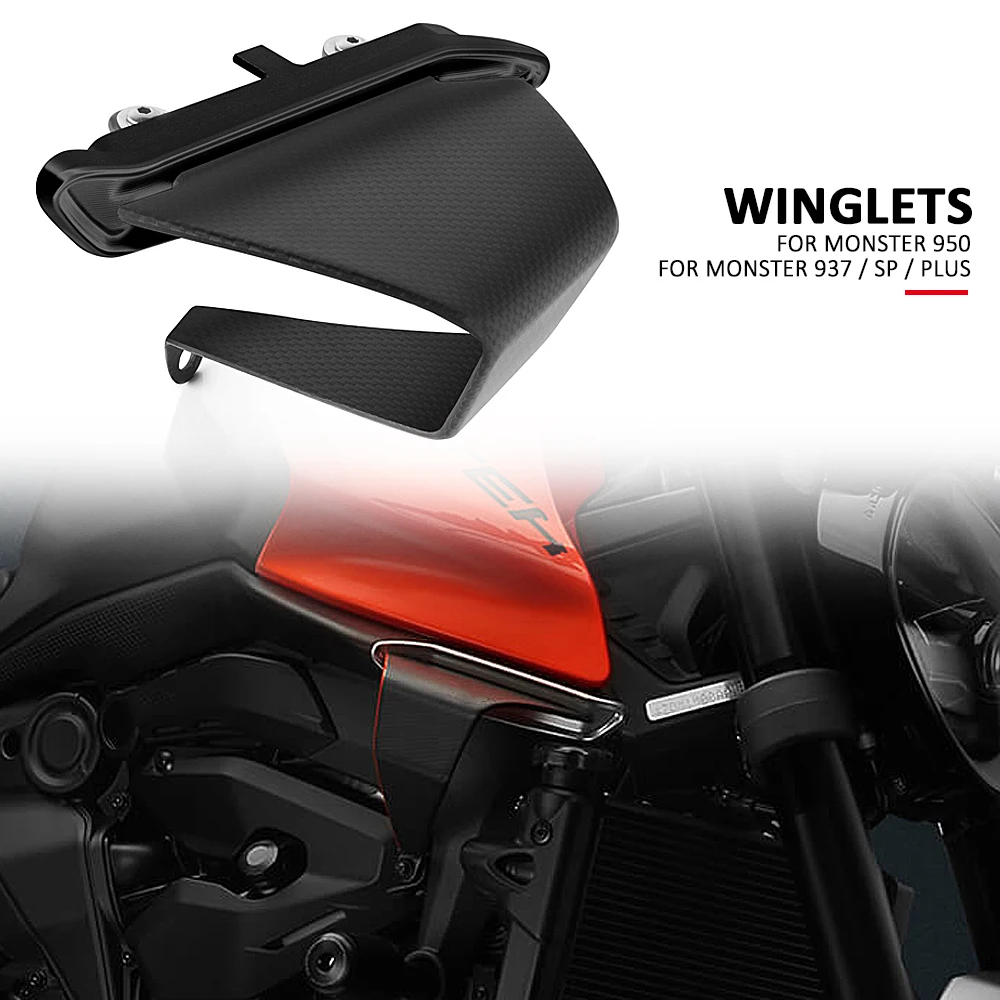 

Motorcycle Carbon fiber Winglet Aerodynamic Spoile Side Wing Kit For Ducati MONSTER 937 Plus SP Monster 950 2021 2022 2023