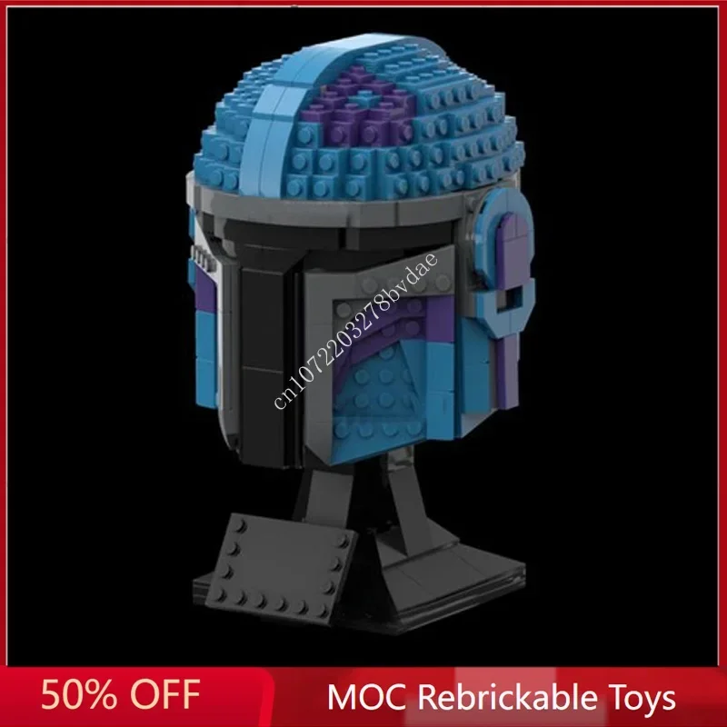 

632PCS Star Plan MOC Helmet Mandalorian MOC SpaceShip Battle Model Building Block Architecture Education Assembly Model Toy