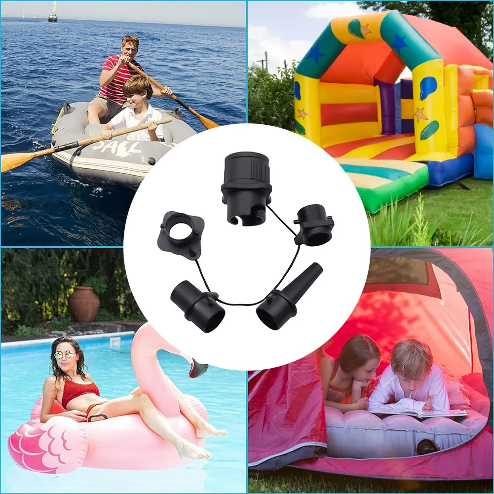 

Air Valve Pump Connector with Air Valve Nozzles Air Valve Conversion Head for Inflatable Boat Stand-Up Paddleboard Bed