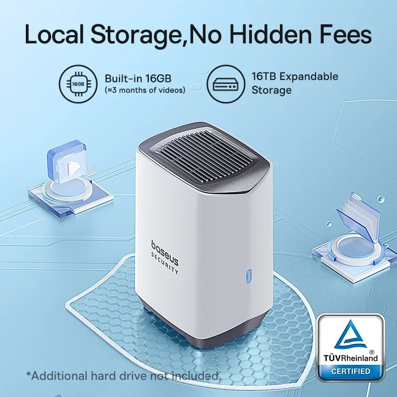 Baseus Security Protection Outdoor Camera N1 Series 2K 2-Cam Kit Wireless Home Security 210-Day Battery Life HomeKit 16TB Memory image 6