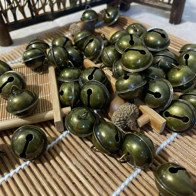 55 Pcs Vintage Copper Bells 22mm(1 Inch)Metal for Christmas Wreath Pet Collar Home Deco Doorbells view 3
