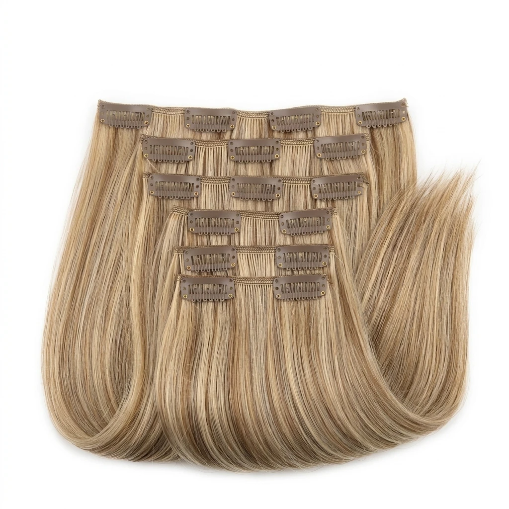 Clip Ins Human Hair Crab Hair Clip 100% Virgin Natural Straight Extensiones Cabello Humano 100g/7pcs Apliques De Cabelo Humano