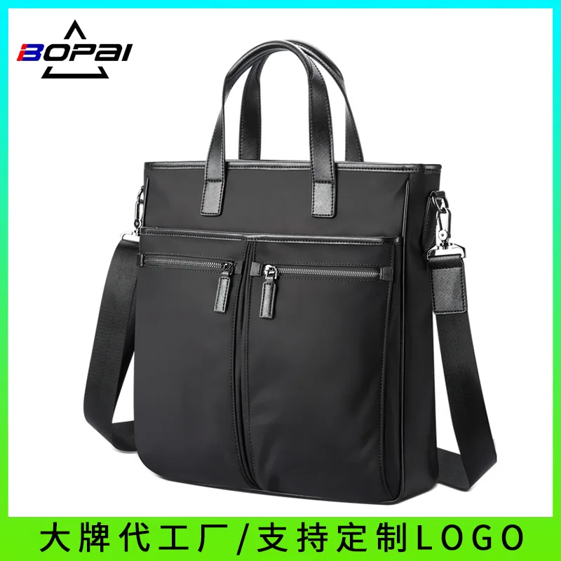 Business Handtasche Herren große Kapazität Nylon Schulter Umhängetasche einfache Computer Aktentasche Tasche bo