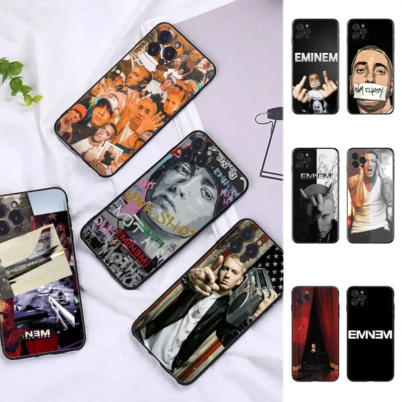 Marshall Mathers Casing Ponsel Silikon Lembut untuk Iphone 14 13 12 11 Pro Mini XS MAX 8 7 6 Plus X 2020 XR Cangkang