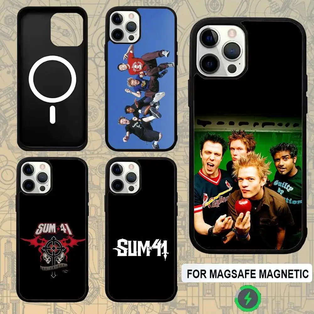 S-Sum 41 Order In Decline For Magsafe Wireless Charger Case For iPhone 15,16,17,13,14,11,12,Pro,Max,Plus,E,Air,Mini Cover