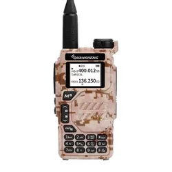 Quansheng-walkie-talkie UV-K5, Radio bidireccional de camuflaje del desierto, 50-600MHz, carga tipo C, AM, FM, UV-K5 multibanda, UVK5, K5