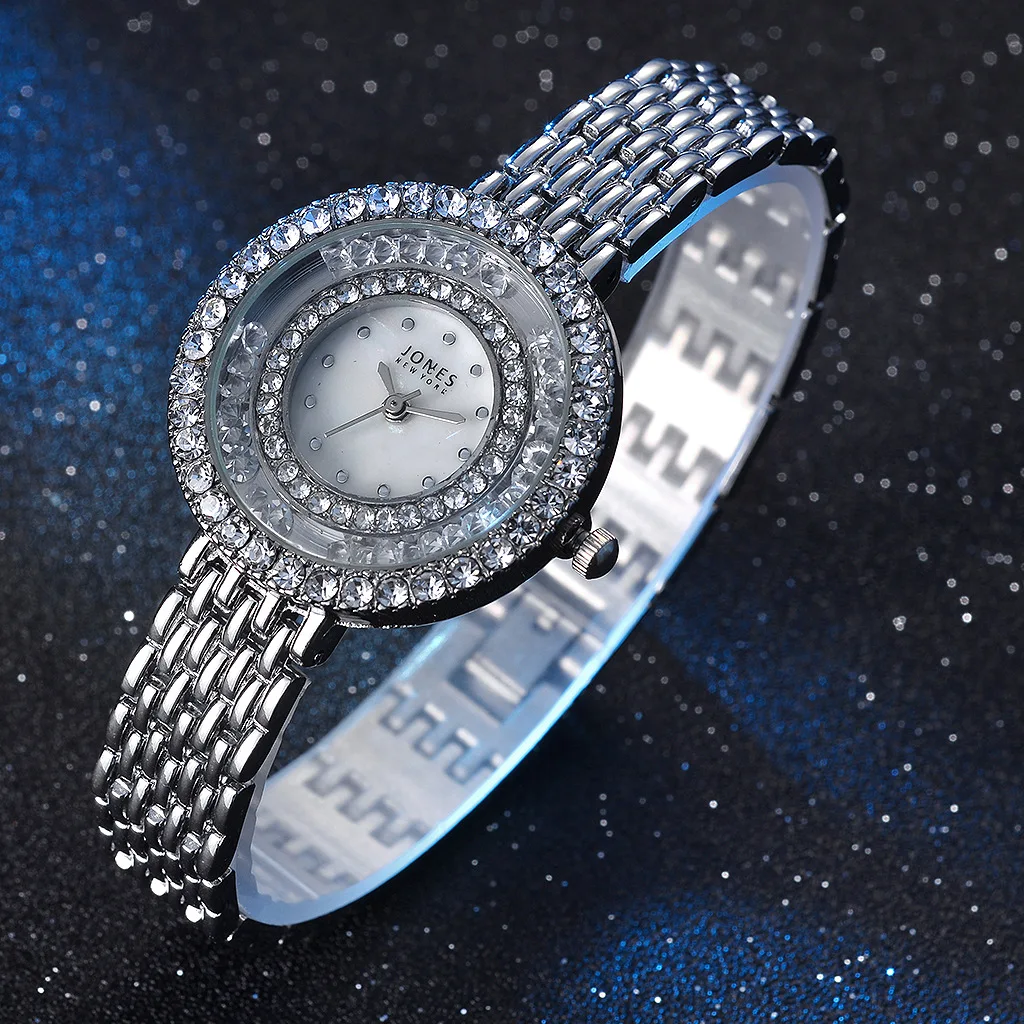 Reloj de moda con diamantes para mujer, pulsera informal de lujo, relojes de cristal, femenino