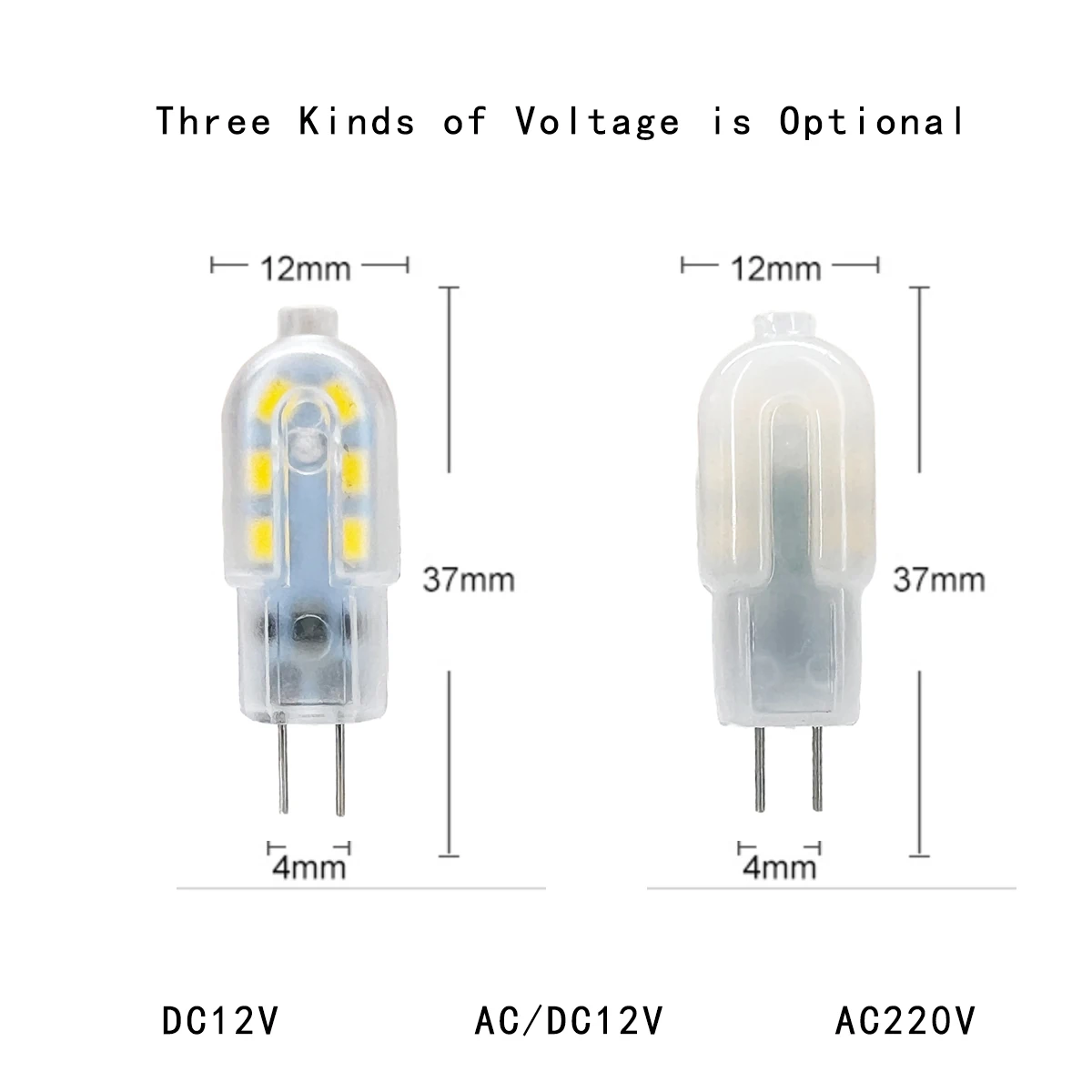 1​0pcs 3W G4 LED Light Bulb 3000-6000K Cool/Warm White Mini LED Lamp for Chandelier 12V 220V Clear/Milky White Shell LED Bulb