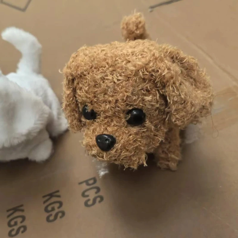 New Plush Robot Cute Puppy Interactive Walking Simulated Puppy Barking Tail Wagging Puppy Plush Toy Gift Chilren Without Battery