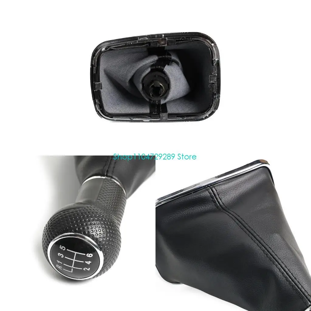 

D8KE 5/6-Speed Manual Transmission Stick Shift Knob Gear Lever Cover for VW Golf 4 MK4
