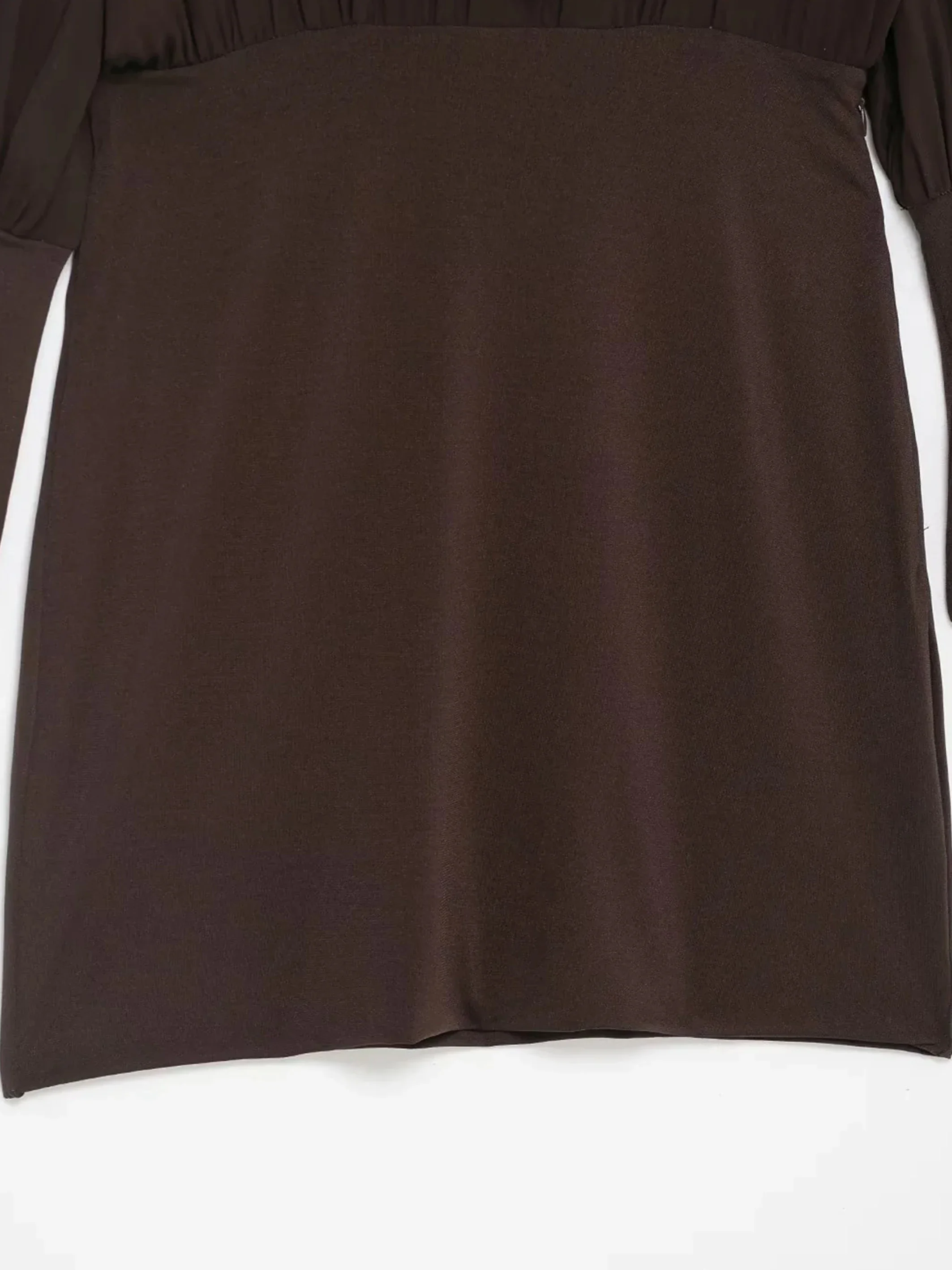 Robe dos nu pour femmes, nouvelle mode, épaulettes, manches longues, dos nu, Patchwork, taille cintrée, robes Slim