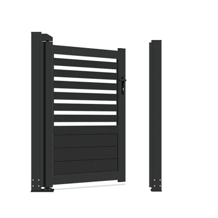 Stainless steel aluminum alloy guardrail fence balcony glass railing outdoor courtyard door