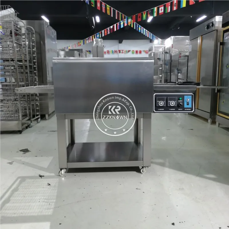 فرن بيتزا من الفولاذ المقاوم للصدأ ، آلة فرن خبز تجاري ، مخبز لخبز كعكة الخبز ، ناقل غاز ساخن ، 18 إنش