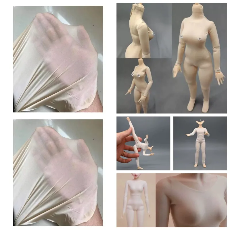 Flesh-colored Four-sided High-stretch Fabric Thin Transparent Spandex Stockings Underwear  See-through Fabric