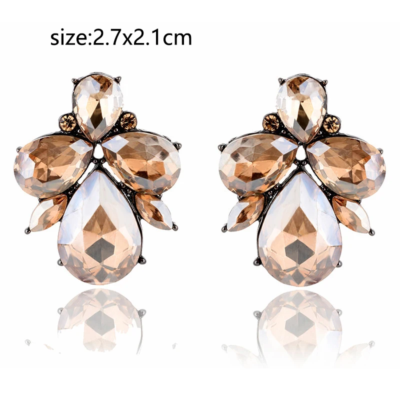 European and American Resin Diamond Earrings, Simple and Personalized Drop Earrings