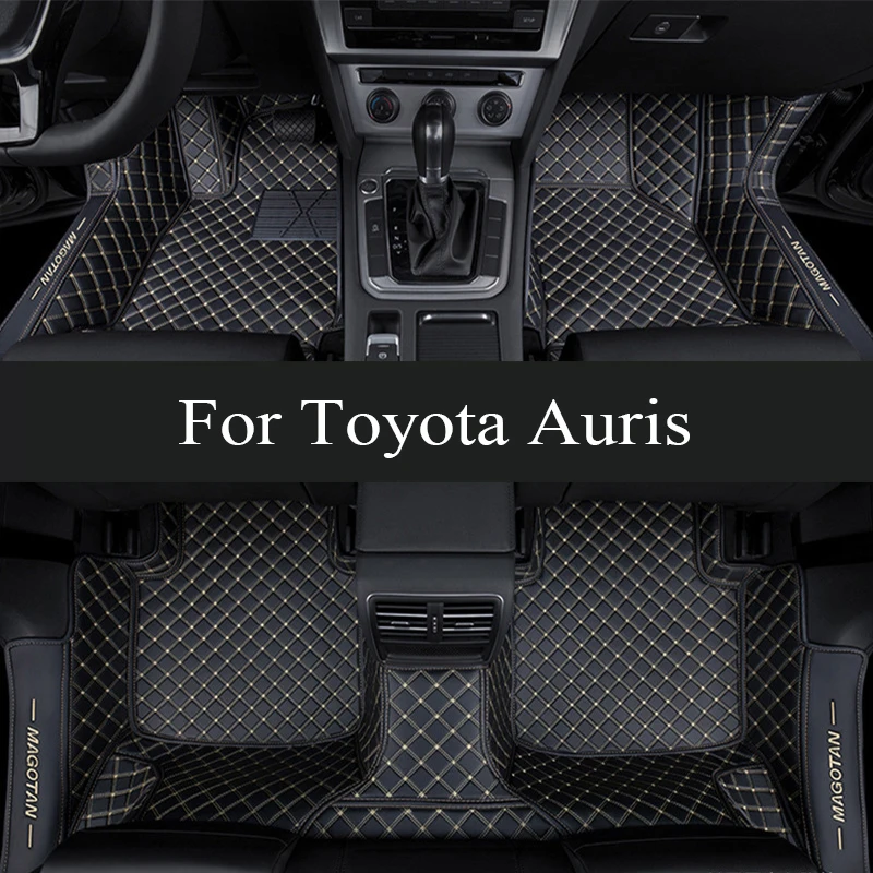 

Custom Made Leather Car Floor Mats For Toyota Auris E180 2012 2013 2014 2015 2016 2017 2018 Carpets Rugs Foot Pads trunk mat