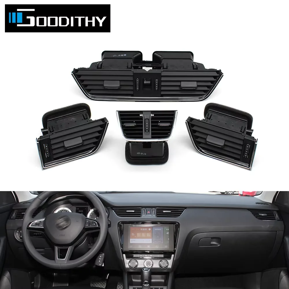 Auto Klimaanlage Lüftungsgitter Abdeckung für Links, Rechts und Mitte für Skoda Octavia 3 A7 5E MK3 2013-2021 5E0820951C – Detail 17