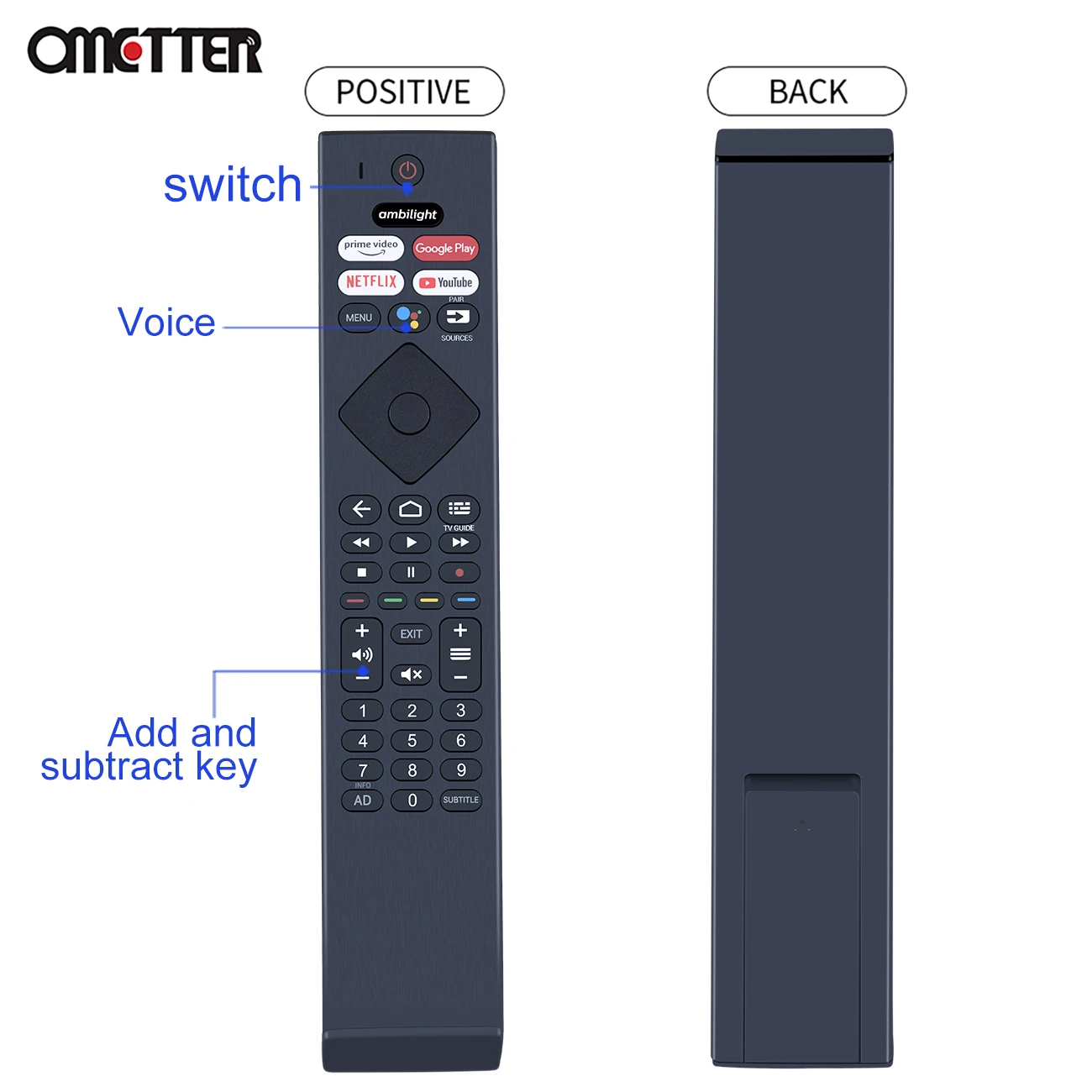 Голосовой пульт дистанционного управления для Philips 4k TV RC4284505/01RP YKF474-BT21 398GM10BEPHN0051HT RC428A 55PUD7906/30 65PUD7906 55PUT7906/75