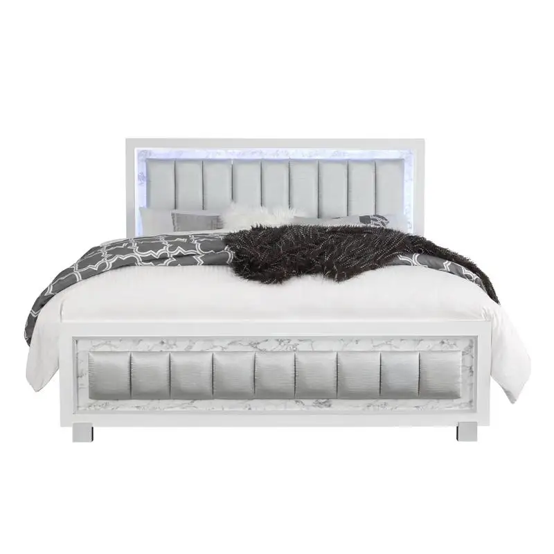 

White Marble Full Bed Frame