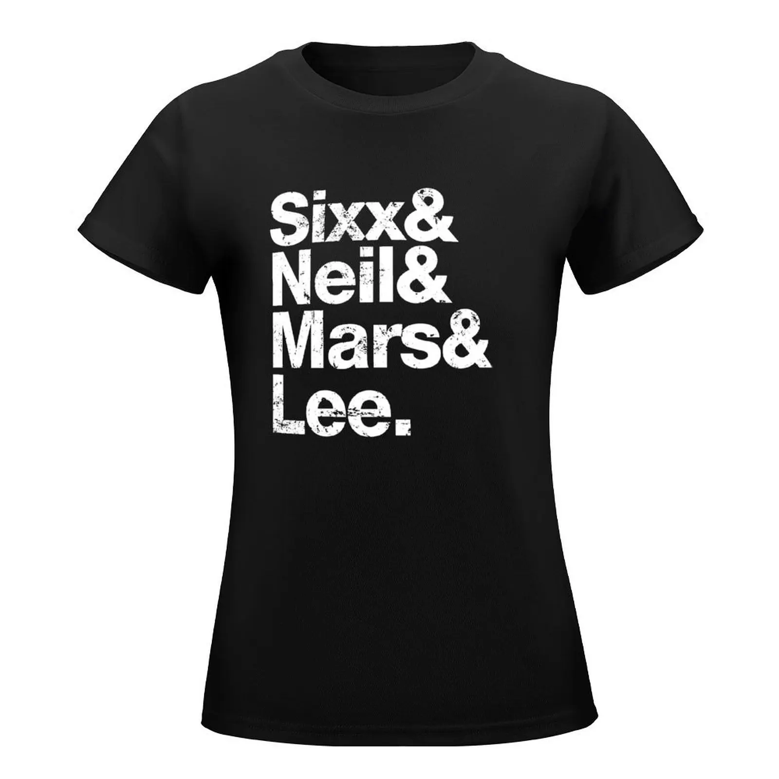 Sixx Neil Mars Lee Moutley Crue T-Shirt funnys anime clothes hippie clothes animal print designer clothes Women luxury