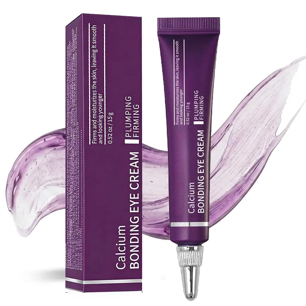 Crema Contorno de Ojos con Calcio, Péptidos y Ácido Hialurónico para Arrugas, Fórmula Ligera e Hidratante para Uso Diario