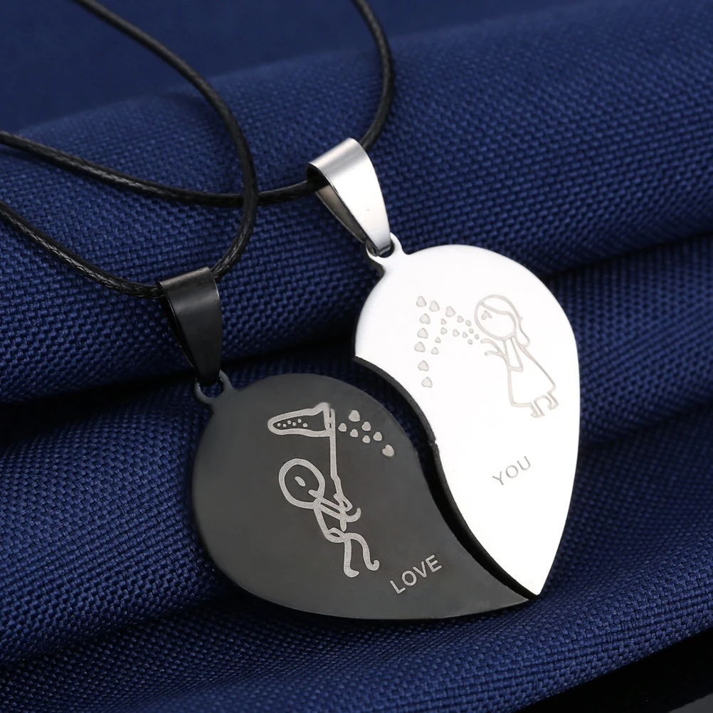 

Heart Pendant Necklaces Elegant Durable Jewelry Gifts For Couples Valentine'S Day Wedding Party Fashionable Accessories