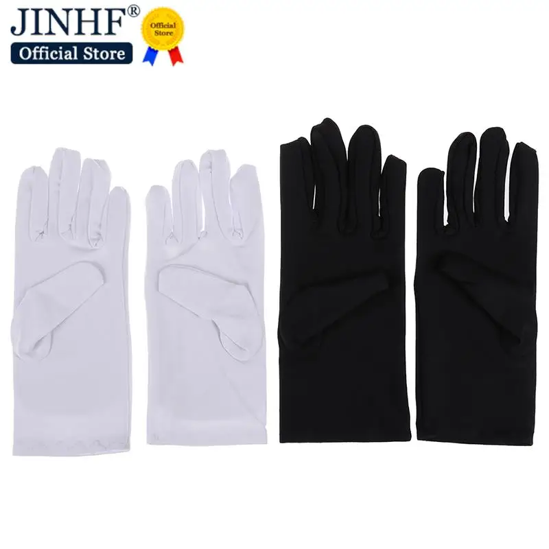 Hot sale 1 pair Cotton gloves Khan cloth Solid gloves rituals play white /black gloves