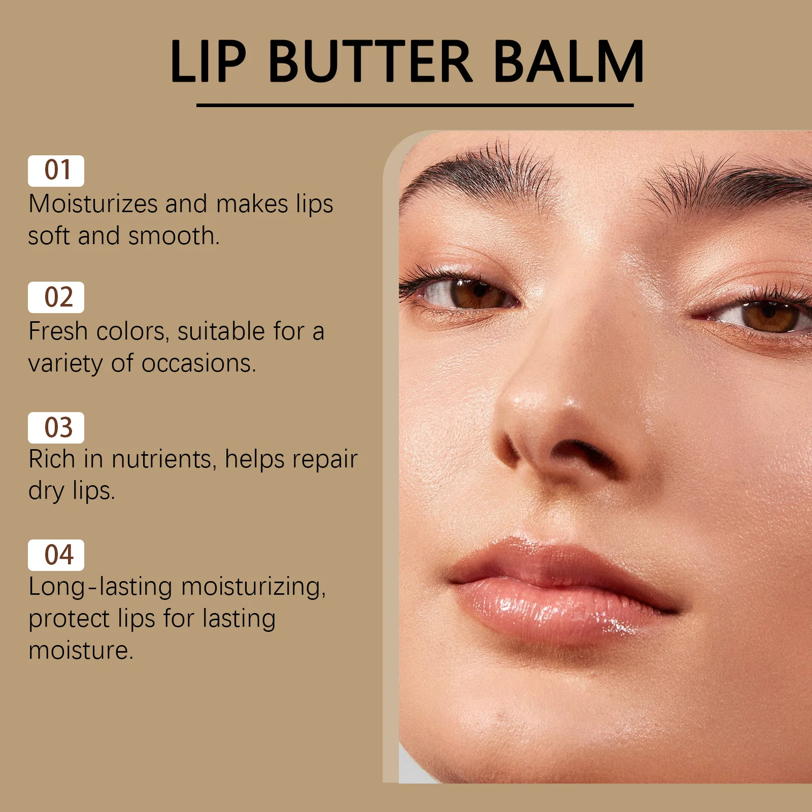 Lip Butter Balm Kit Deep Moisturizing Long Lasting Smooth Hydrating Colorful Lip Glaze Cosmetic Dry Cracked Nourishment Lip Care