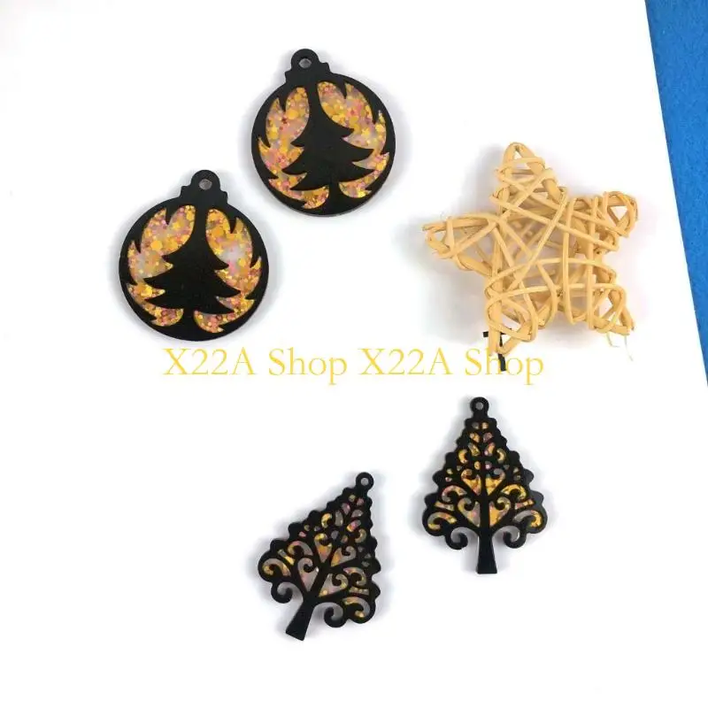 Unique Christmas Tree Earring Epoxy Resin Molds Silicone Mold Luggage Bag Pendant Molds