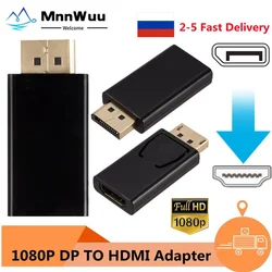 MnnWuu 1080P Port wyświetlacza DP wtyk męski do HDMI Adapter Adapter Adapter przenośny Adapter DP do Adapter HD dla komputera HDTV